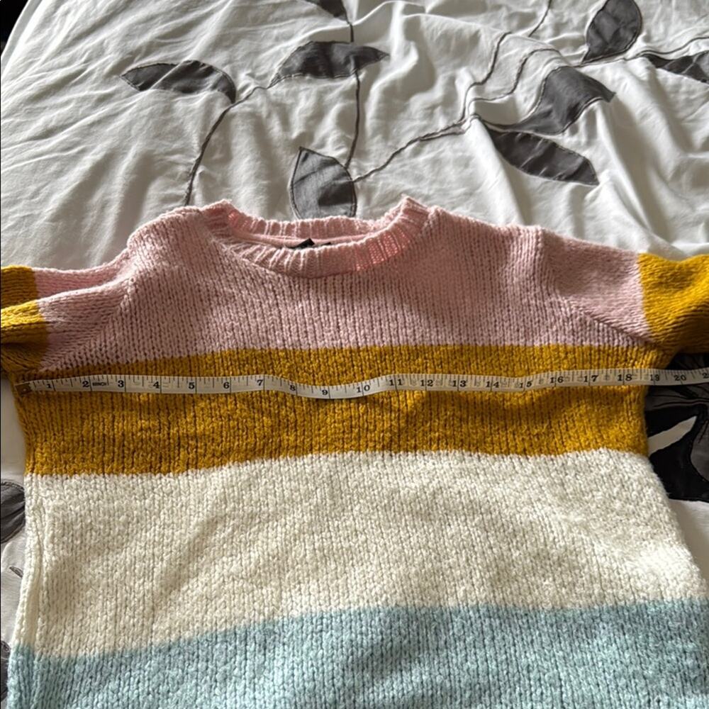 Topshop | Colorful Color Block Sweater Size 2 - Picture 9 of 10